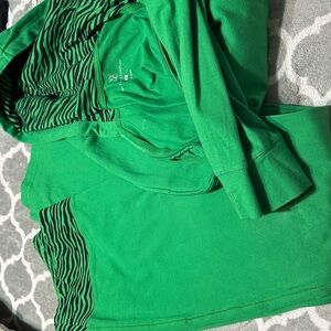 Green Hoodie and Pants Set